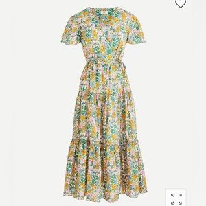 J. Crew faux wrap midi dress in Liberty mini floral walk